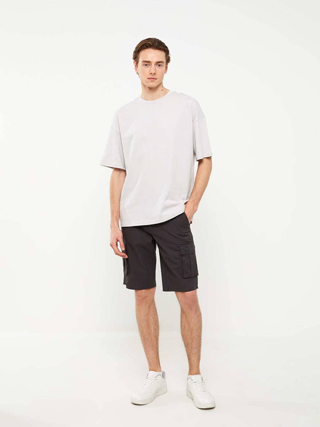 Standard Fit Men's Bermuda Shorts -S31278Z8-SEH