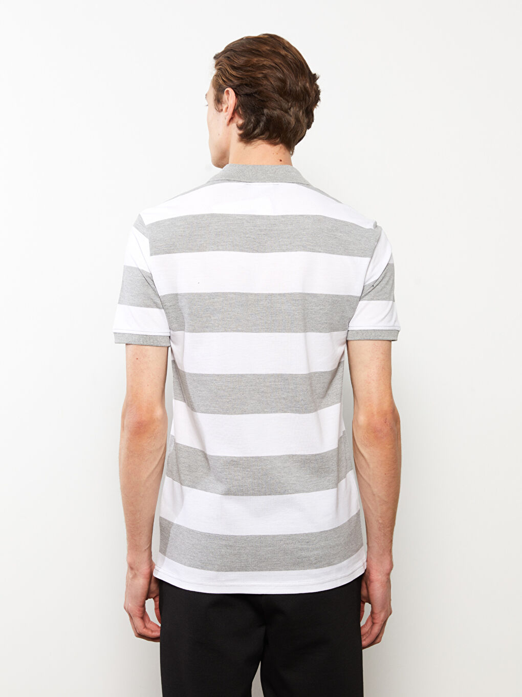 LCWAIKIKI Classic Polo Neck Short Sleeve Striped Pique Men's T-Shirt -S31284Z8-CY9