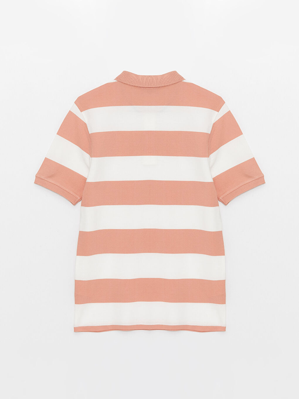 Polo Neck Short Sleeve Striped Pique Men's T-Shirt-6
