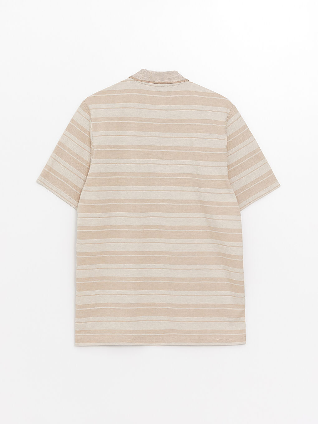 Polo Neck Short Sleeve Striped Men's T-Shirt-6