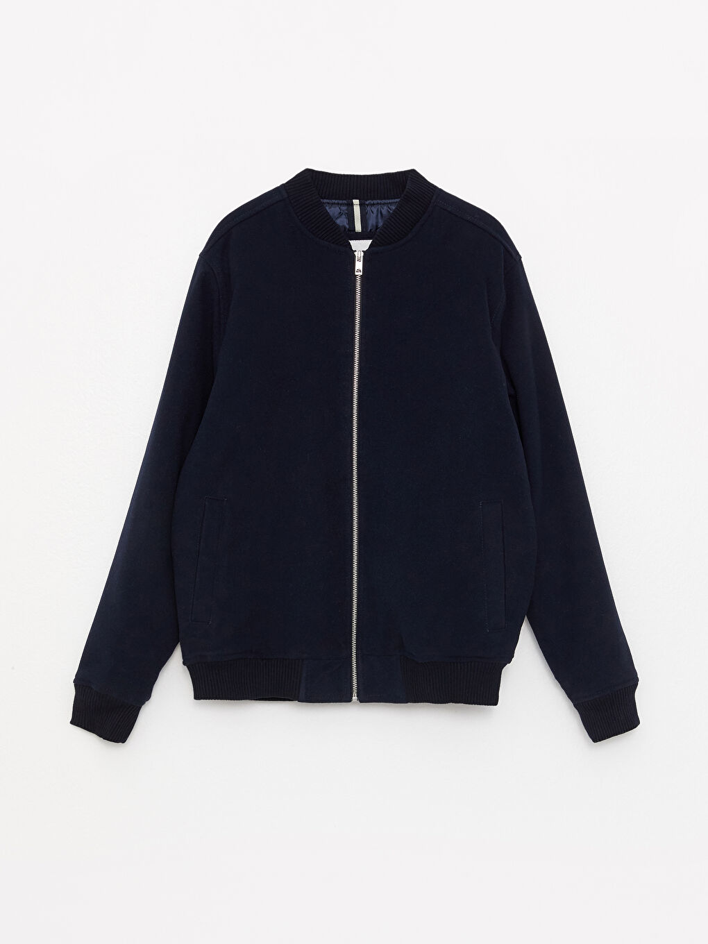 Palton Bomber cu Guler Colegiu Standard Fit pentru Bărbați-5