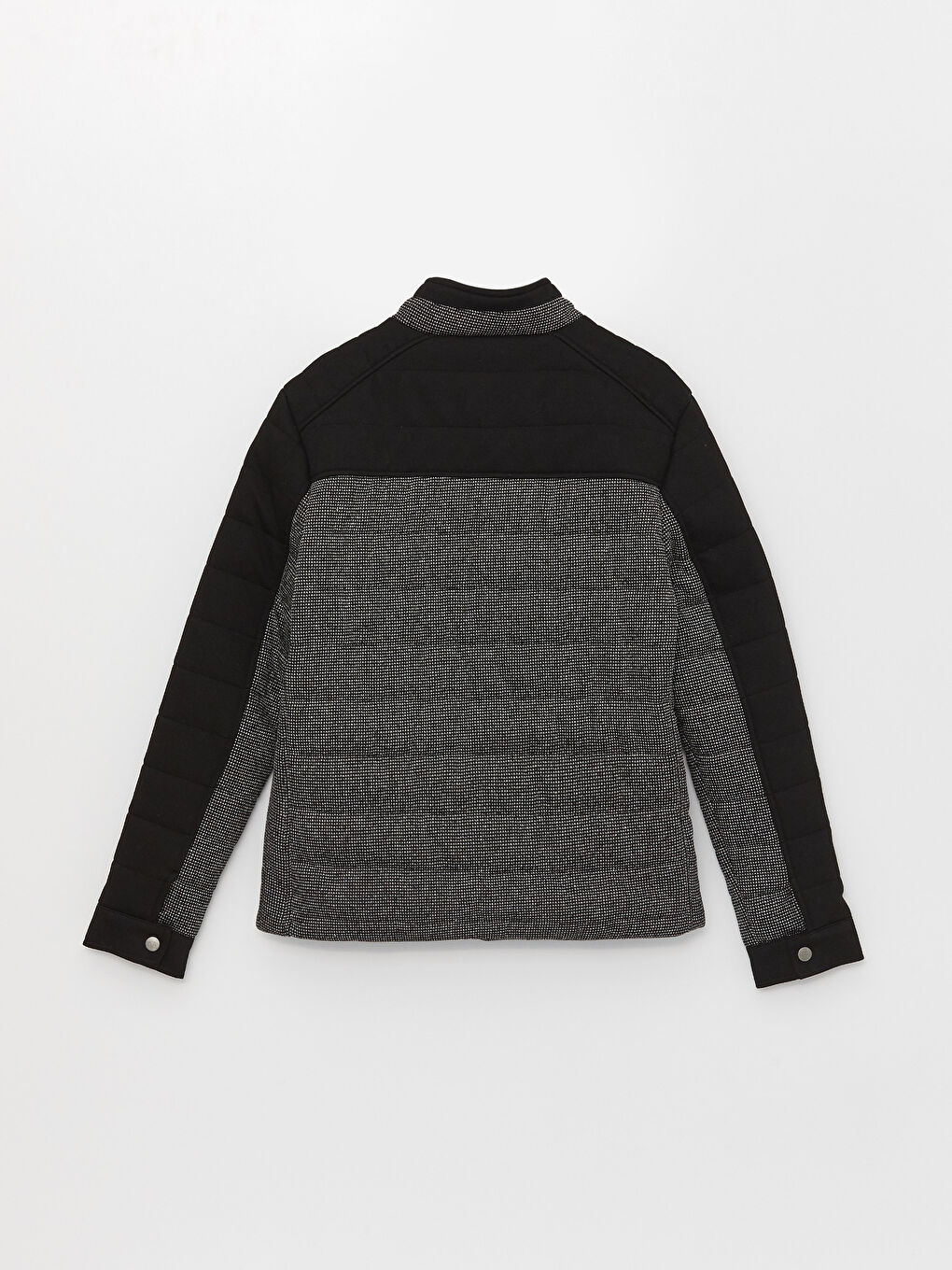 Siyah Slim Fit Dik Yaka Erkek Şişme Mont-6