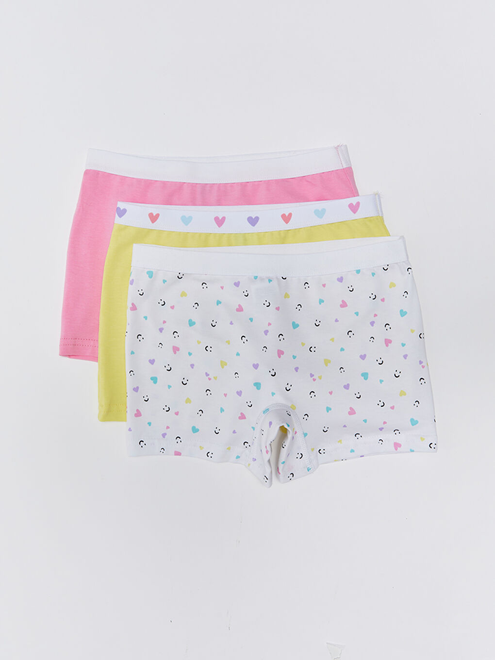 سراويل بوكسر قطن مطبوع للبنات - ٣ قطع