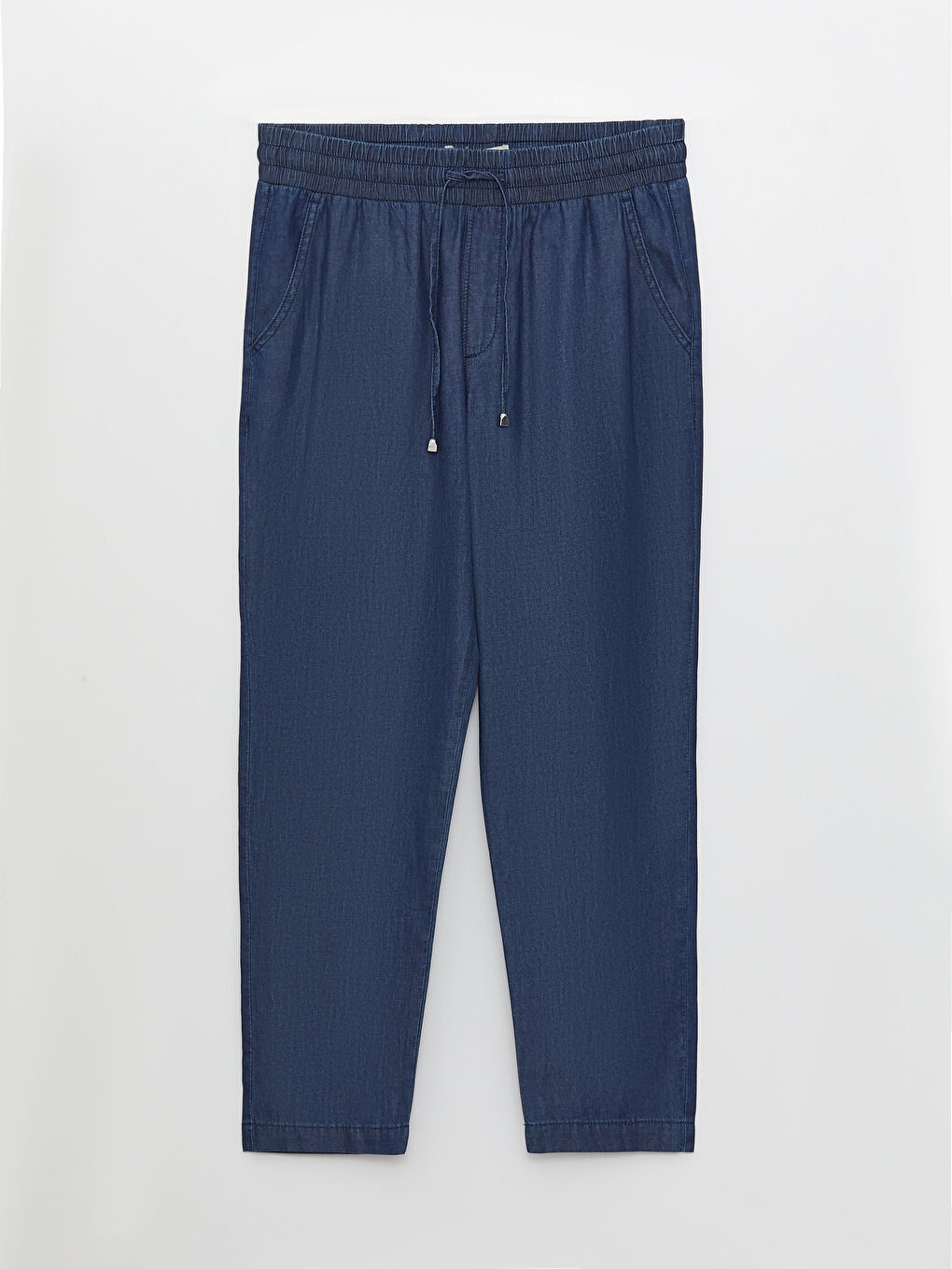 Siyah Yüksek Bel Rahat Kalıp Kadın Jean Pantolon-5