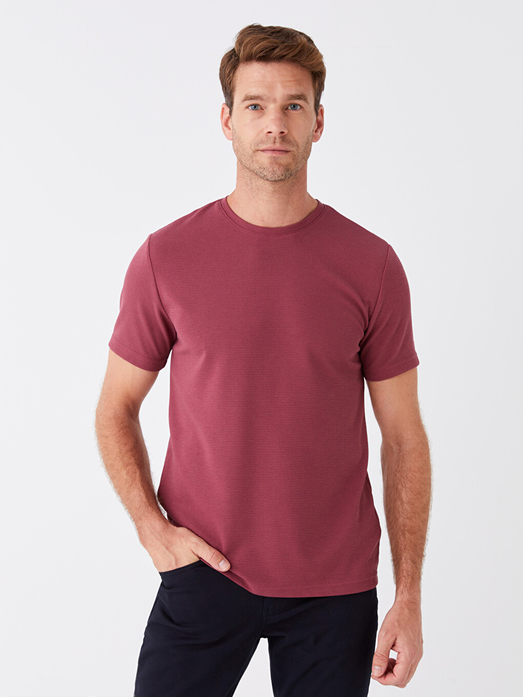 Crew Neck Short Sleeve Men's T-shirt-1