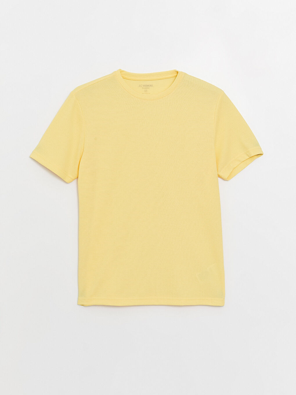 Sarı Bisiklet Yaka Kısa Kollu Erkek Tişört-5