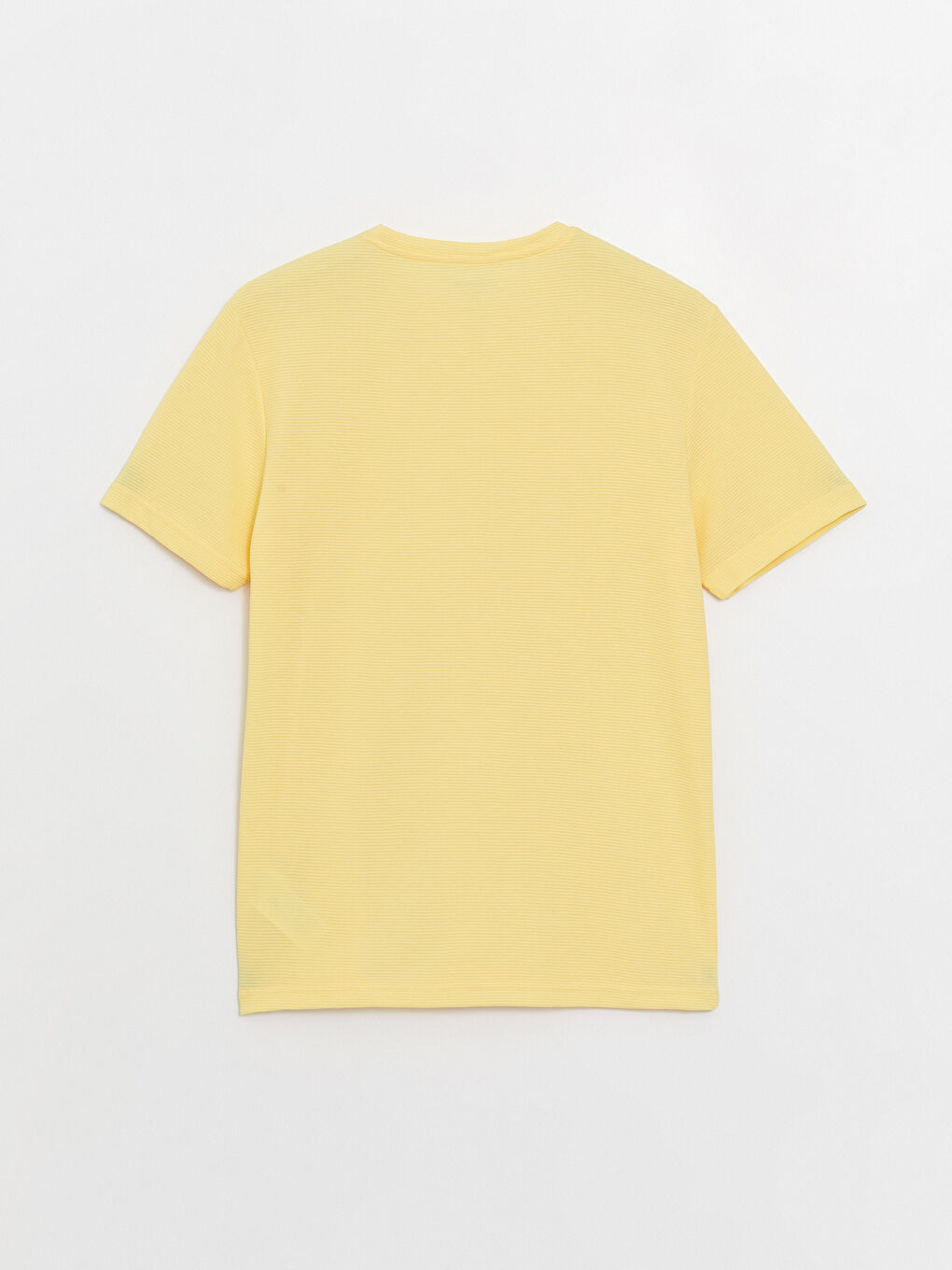 Sarı Bisiklet Yaka Kısa Kollu Erkek Tişört-6