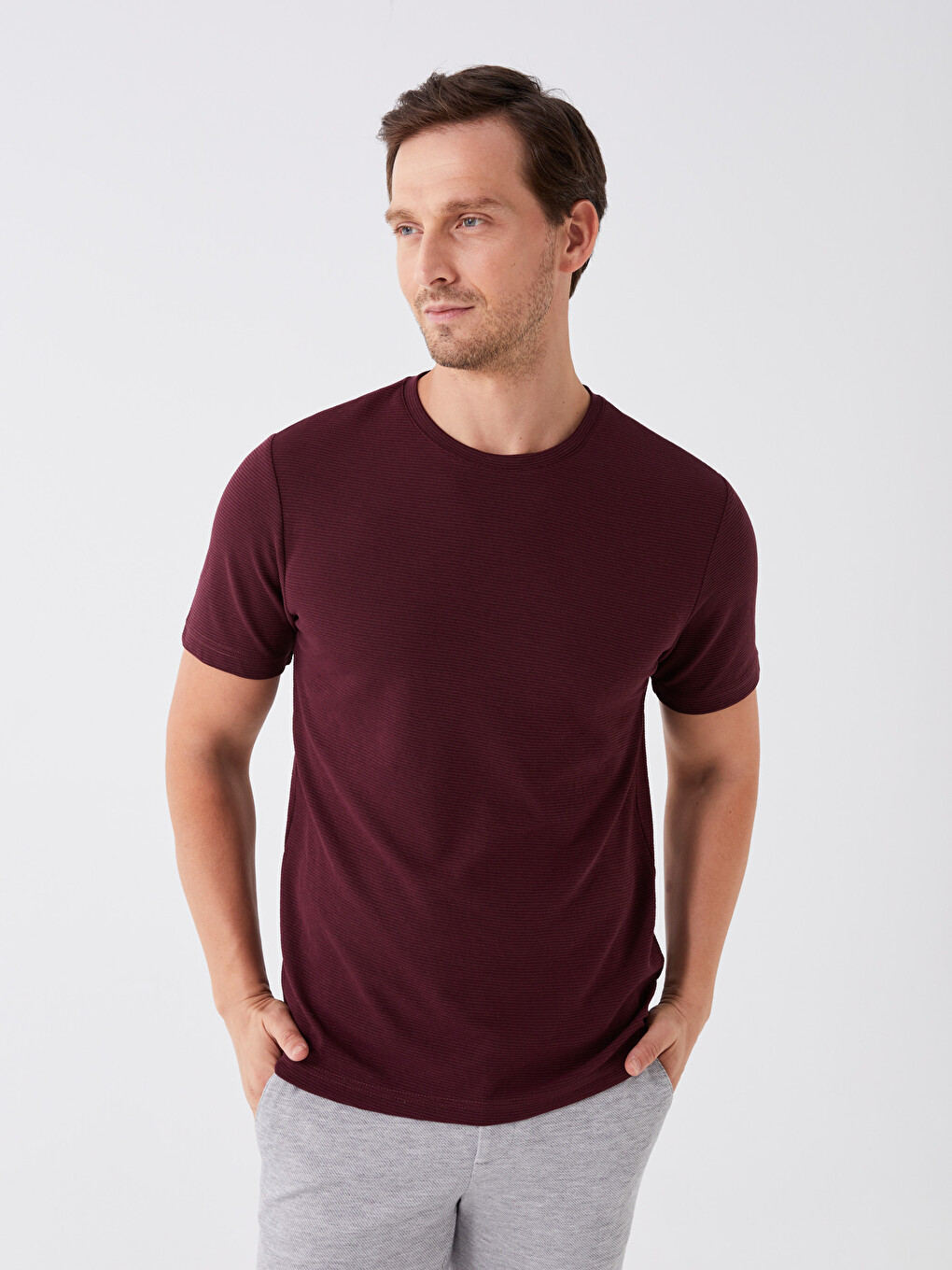 Crew Neck Short Sleeve Men's T-shirt-1