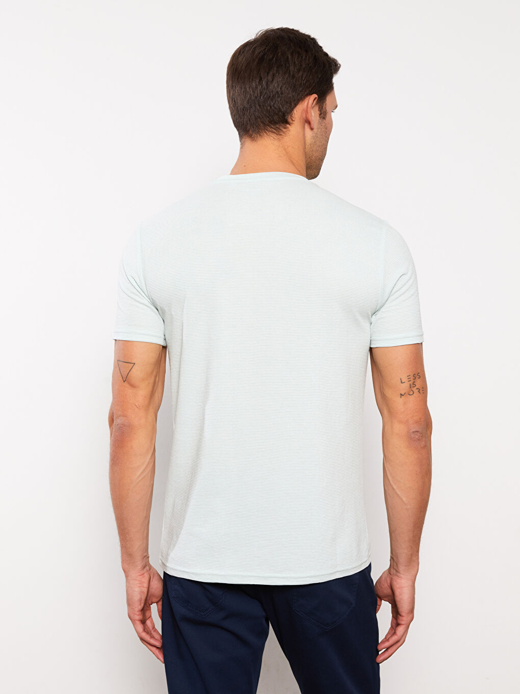 Мужская футболка с круглым вырезом и короткими рукавами-4