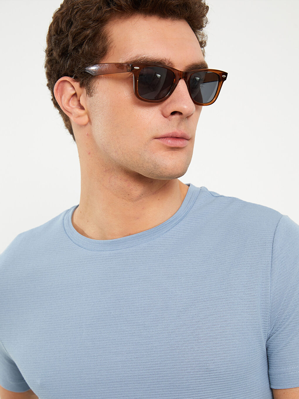 Mavi Bisiklet Yaka Kısa Kollu Erkek Tişört-2