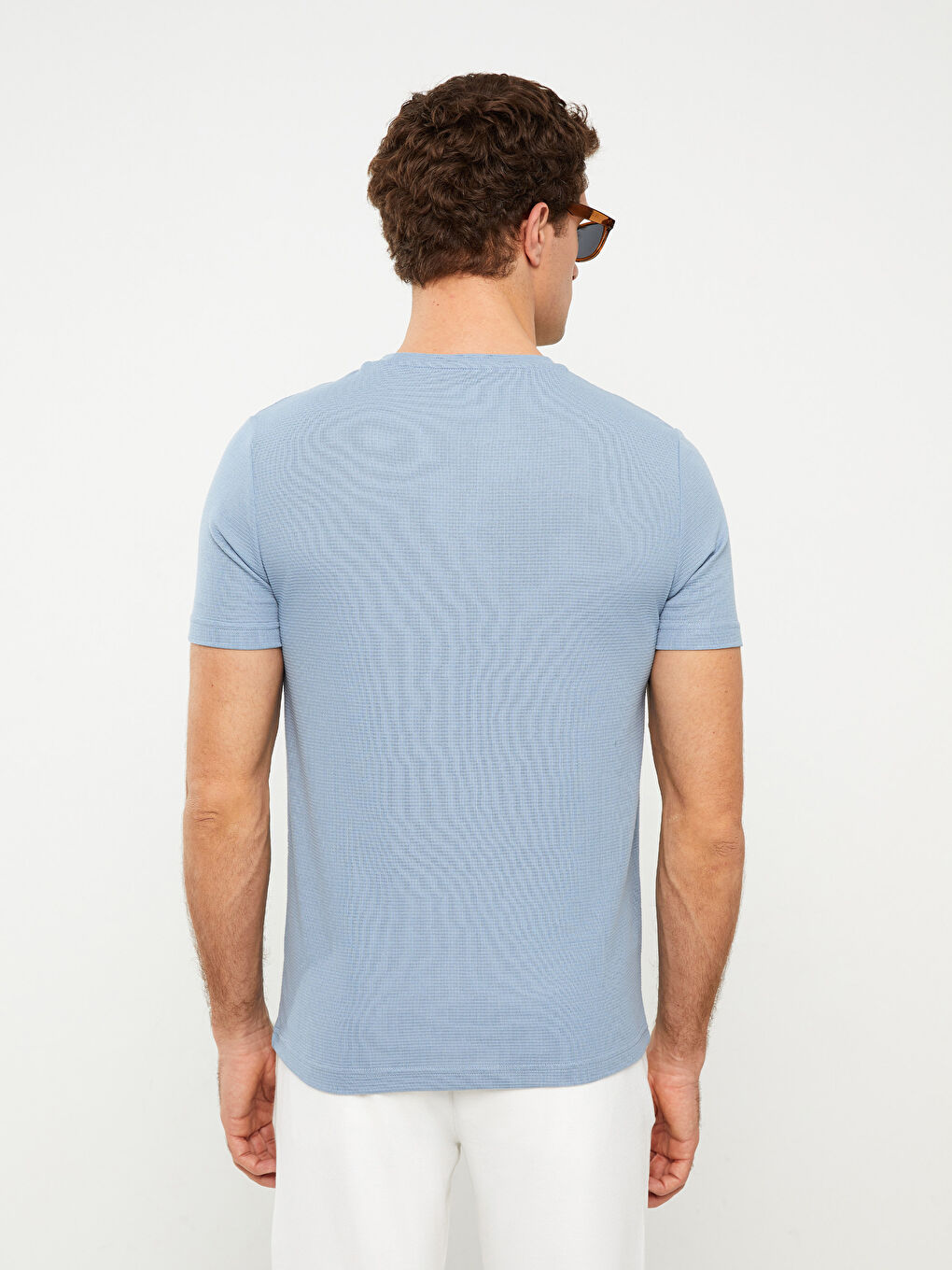 Mavi Bisiklet Yaka Kısa Kollu Erkek Tişört-4