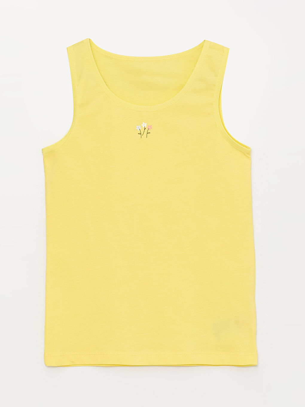 ياقة دائرية قميص داخلي مطبوع بناتي - مجموعتين-1