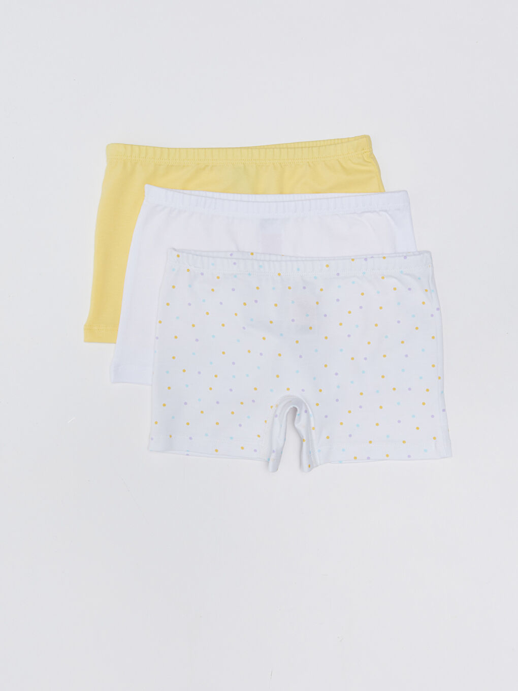 Beyaz Baskılı Kız Çocuk Boxer 3'lü