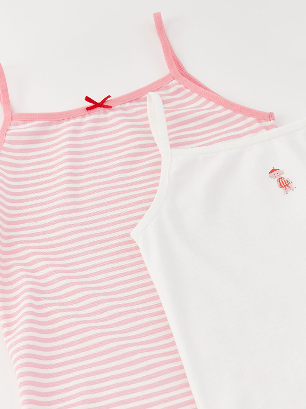 LCW Kids Weste für Mädchen mit quadratischem Kragen, Baumwolle, Träger, 2er-Pack -S31366Z4-FDU