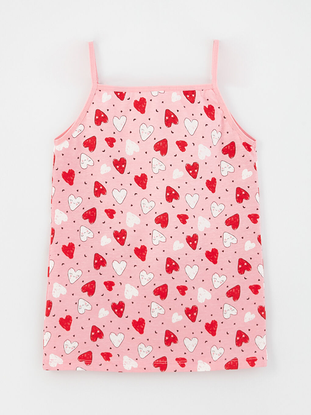 فيست بحمالات مطبوع بياقة مربعة للبنات - مجموعتين-2