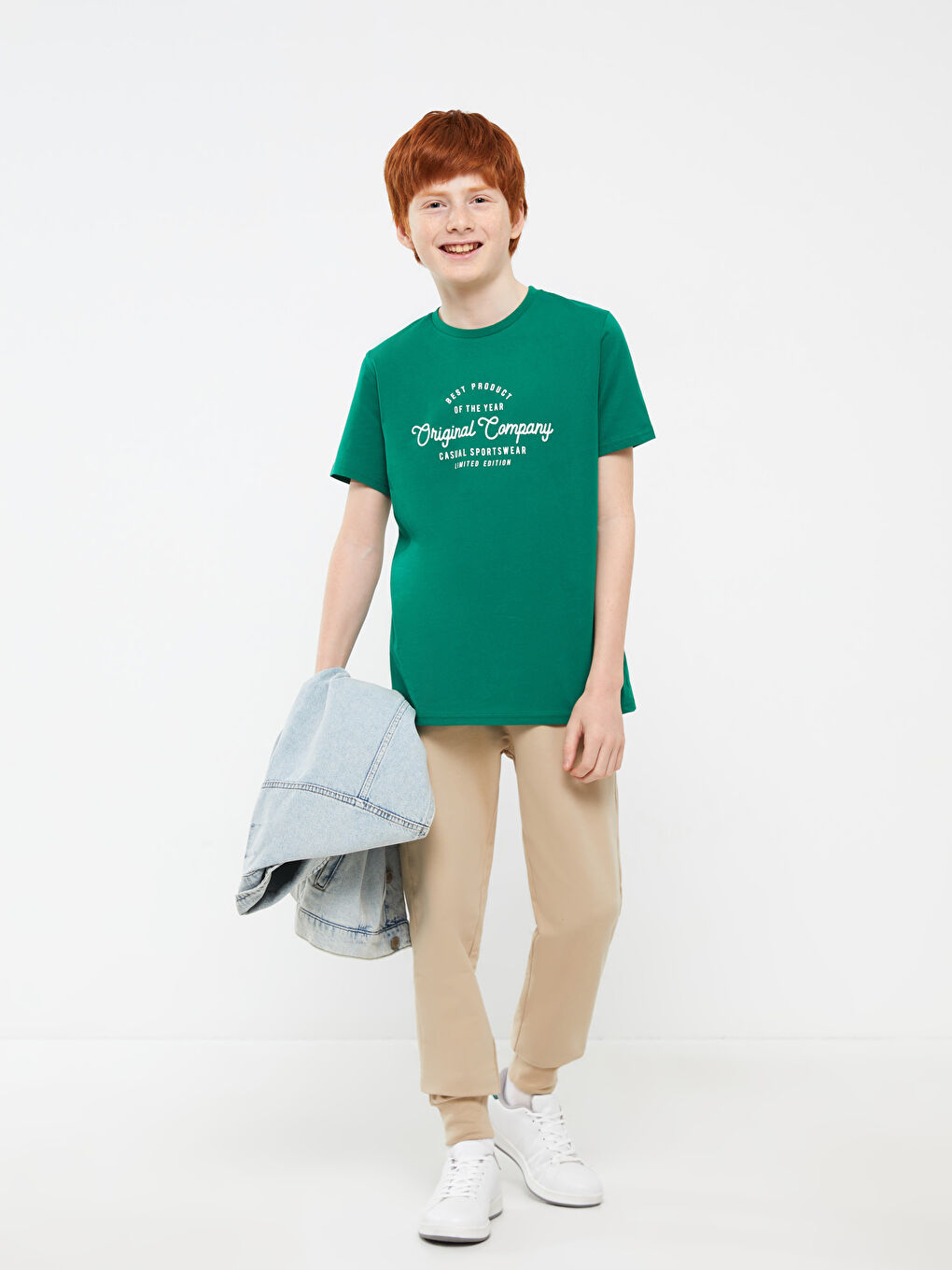 بنطلون رياضي بسيط للأولاد بخصر مرن