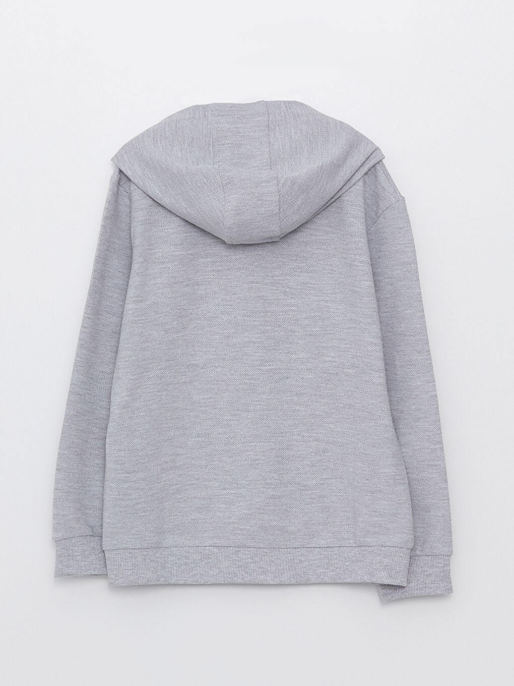 Hooded Basic Long Sleeve Boys' Zippered Sweatshirt-1