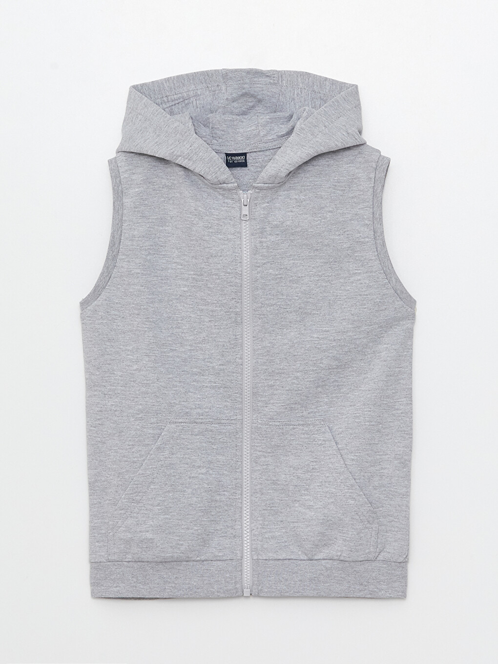Hooded Basic Boy Zippered Vest