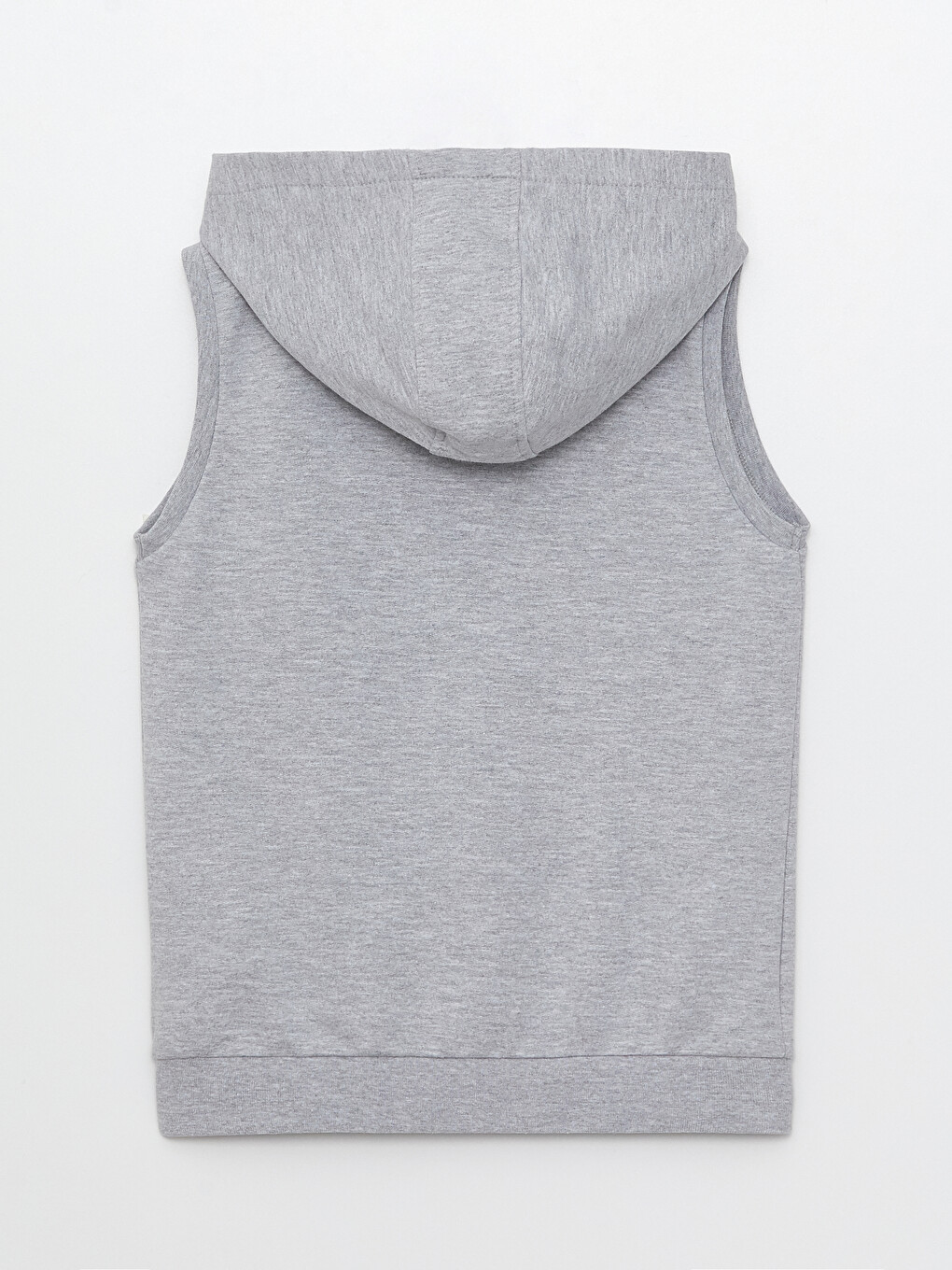 Hooded Basic Boy Zippered Vest-2