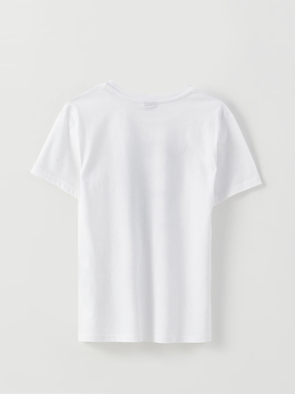 Beyaz Bisiklet Yaka Baskılı Kısa Kollu Erkek Çocuk Tişört-4