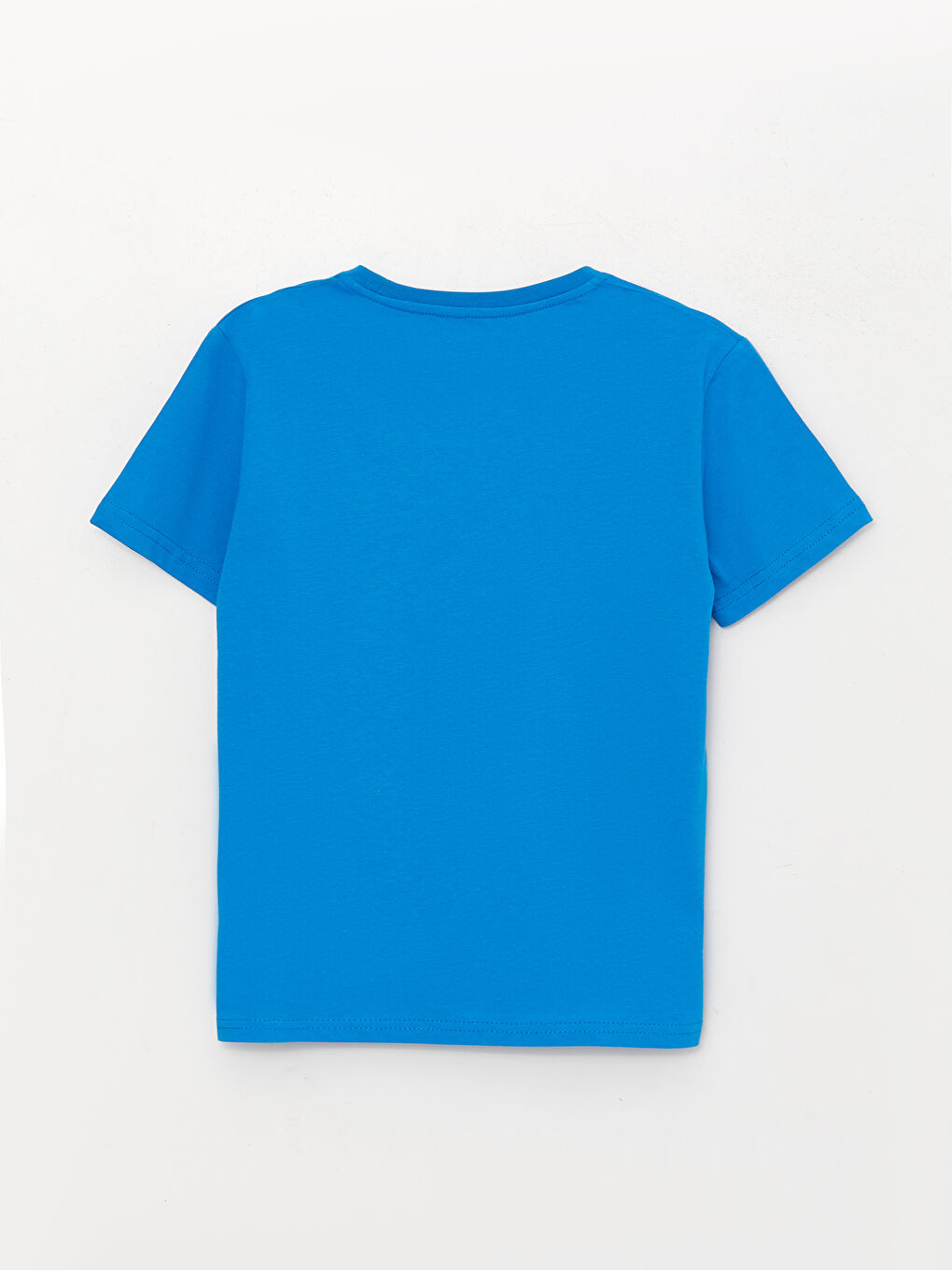 Mavi Bisiklet Yaka Baskılı Kısa Kollu Erkek Çocuk Tişört-1