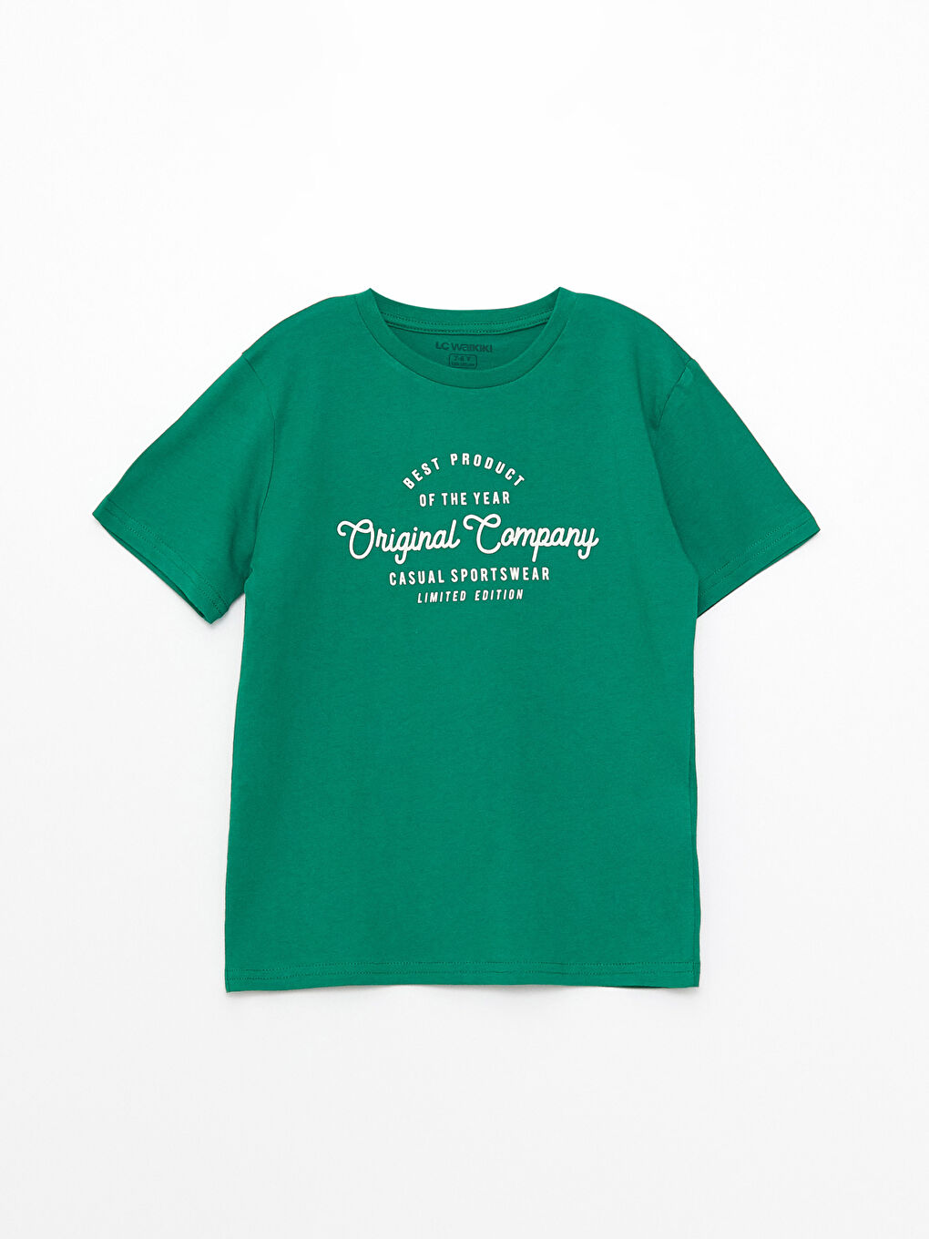 Crew Neck Printed Short Sleeve Boys' T-Shirt-3