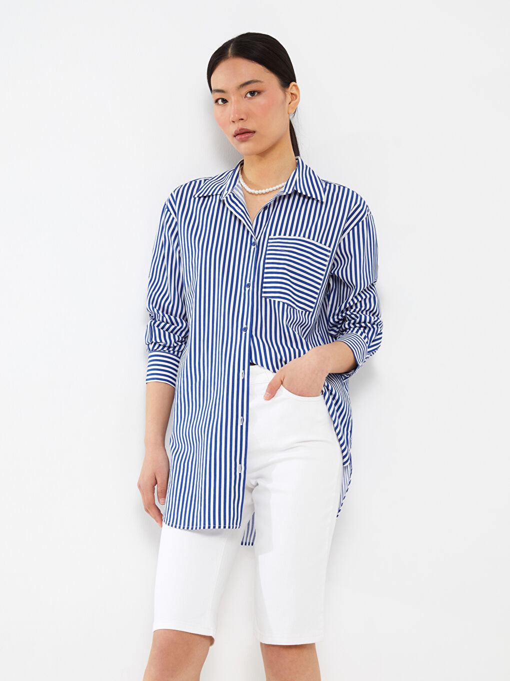 Normal Waist Slim Fit Women's Jean Shorts -S31388Z8-844