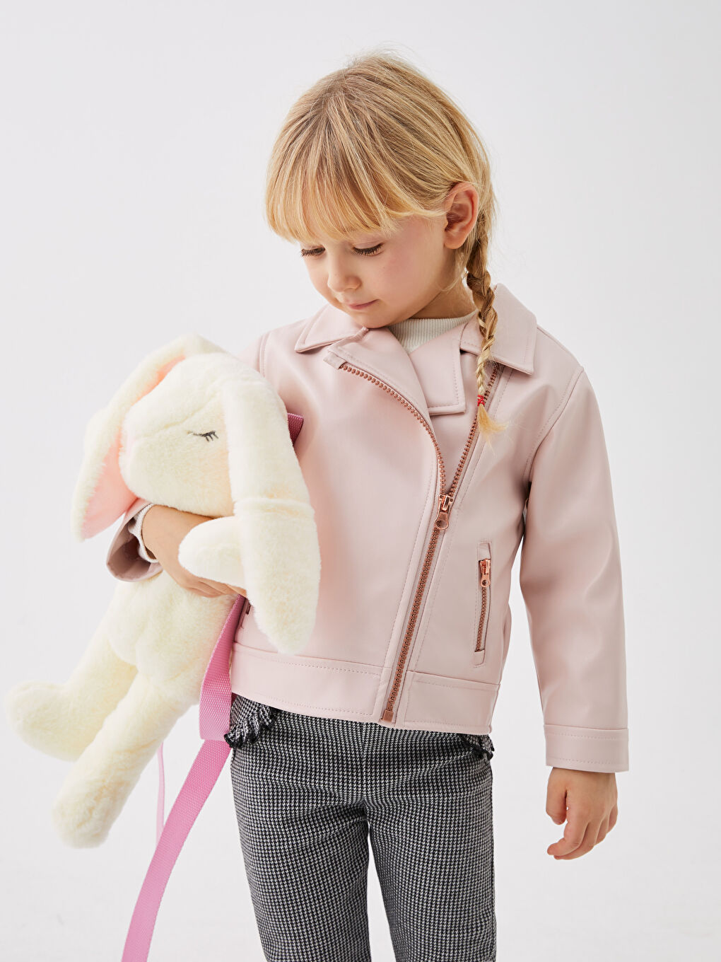 Jachetă din piele ecologică pentru bebeluși fete-1