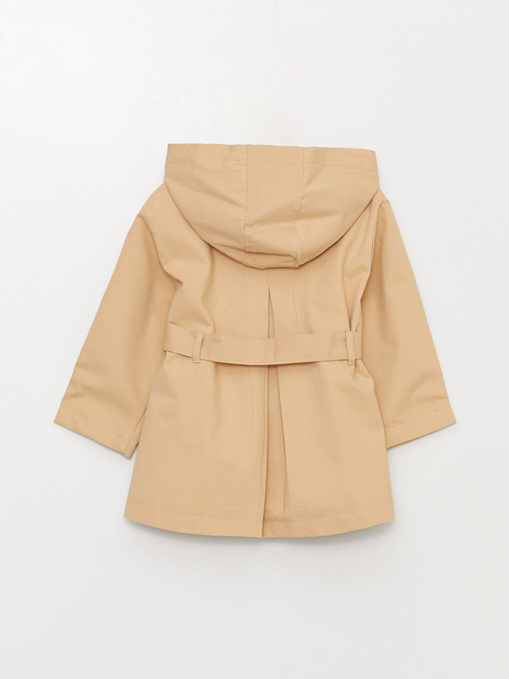 LCW baby Hooded Long Sleeve Basic Baby Girls' Trench Coat -S31408Z1-G3N