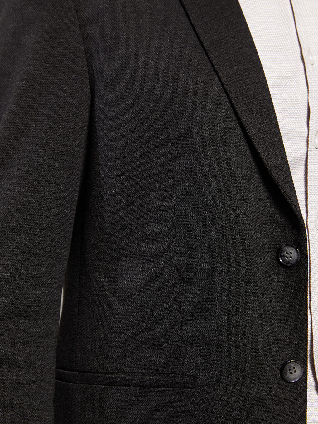 Siyah Dar Kalıp Erkek Blazer Ceket-3