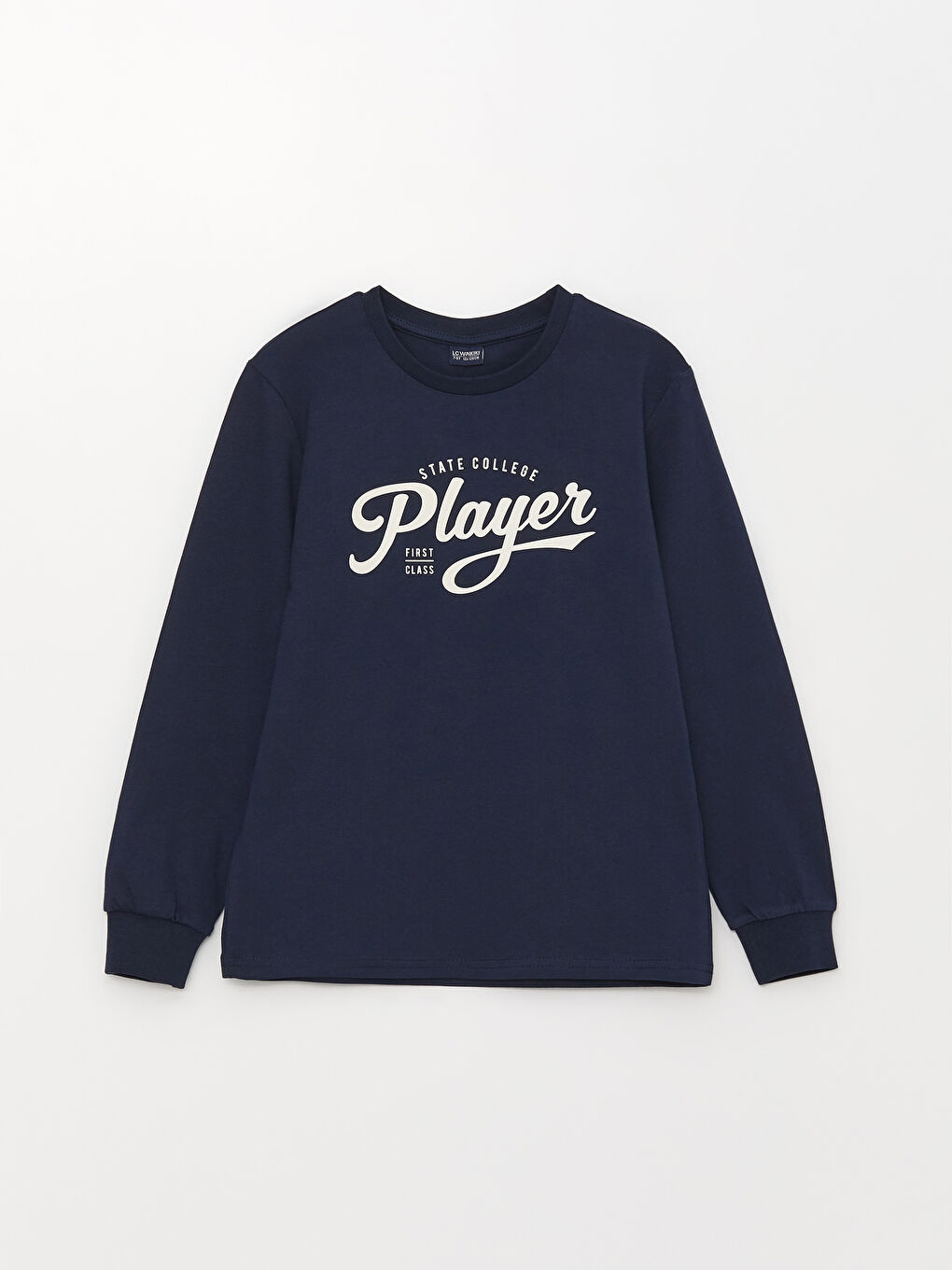 Crew Neck Printed Long Sleeve Boys' T-Shirt