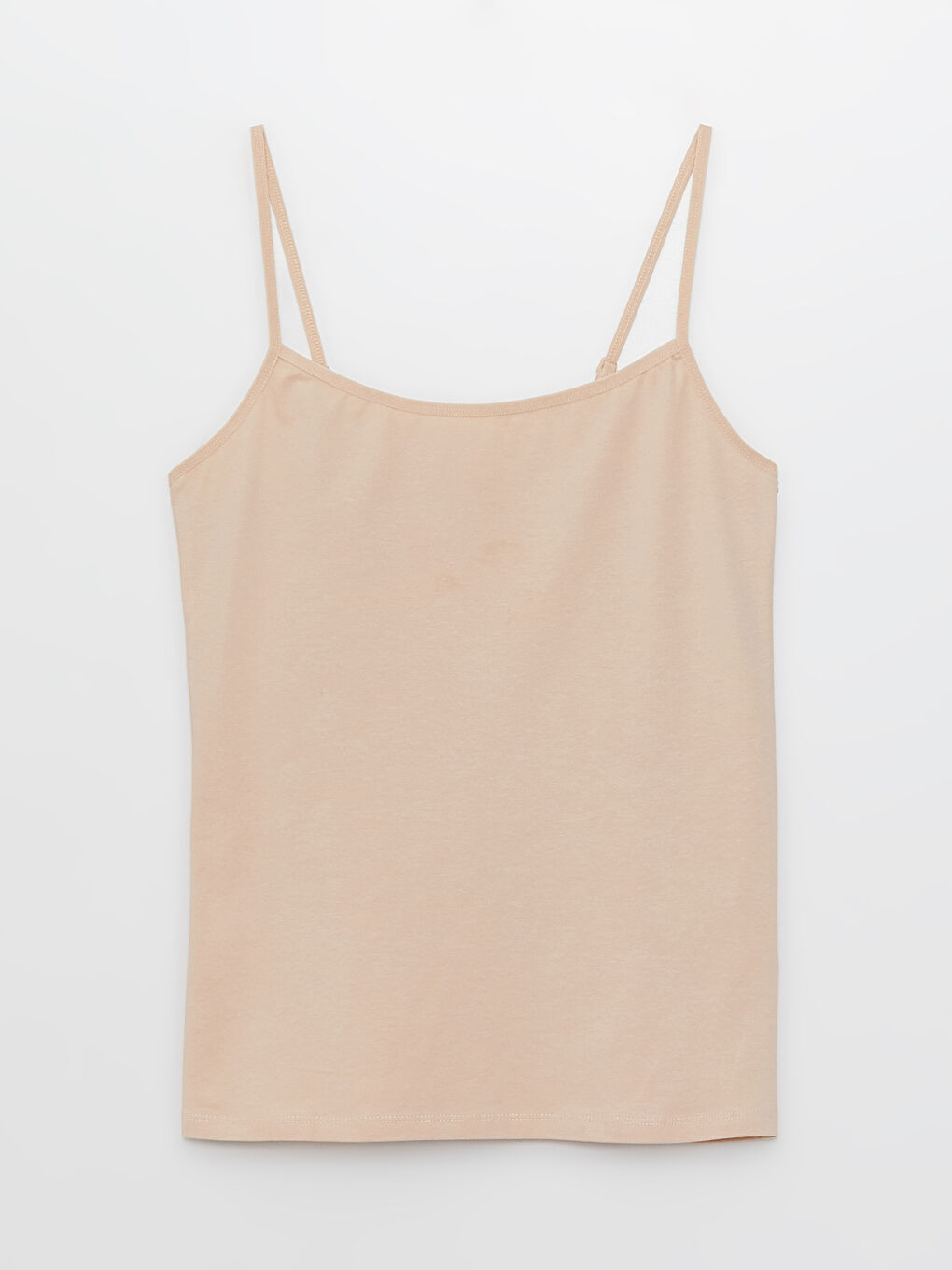 Pembe Kadın U Yaka Askılı Düz Atlet-4