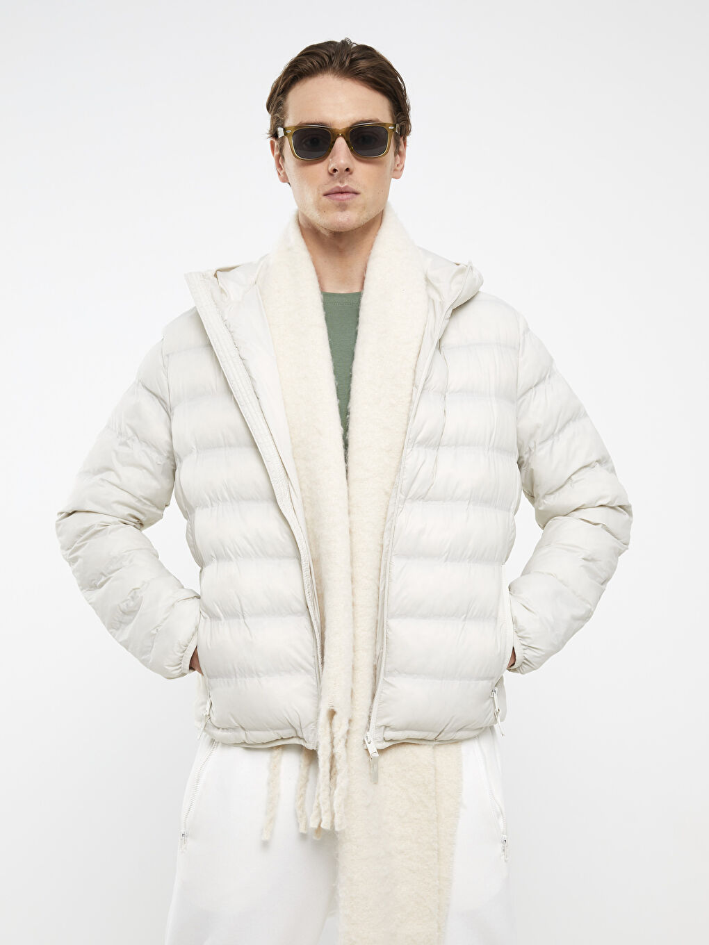 Standard Fit Hooded Men's Puffer Coat -S31461Z8-FYS
