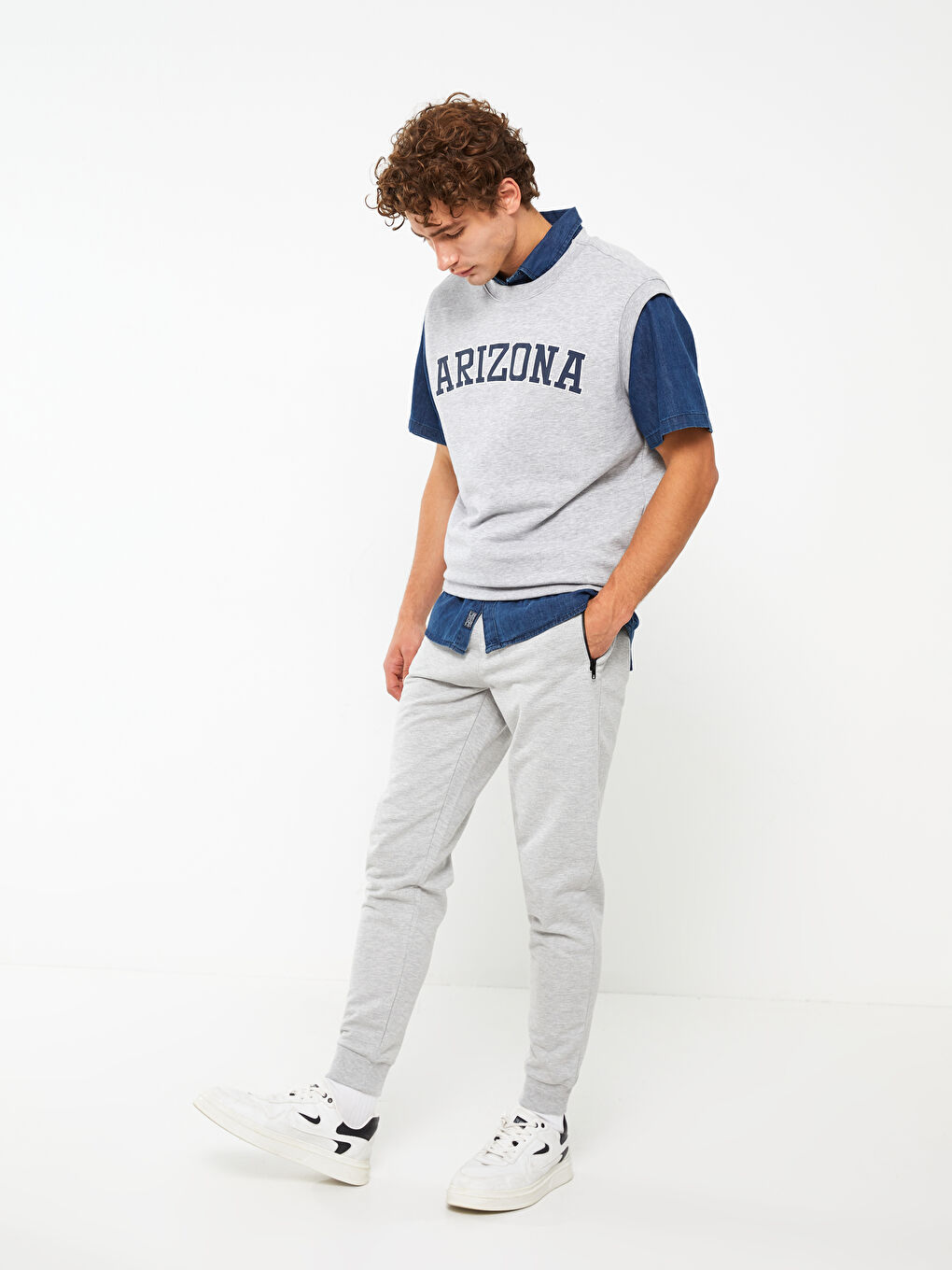 XSIDE Gri Slim Fit Erkek Jogger Eşofman Altı - 1