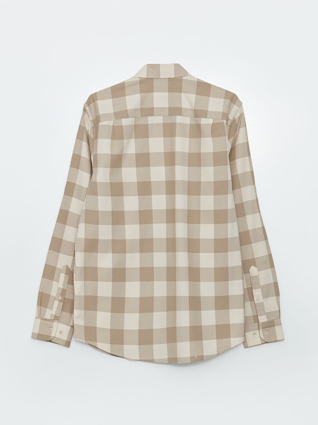 Regular Fit Long Sleeve Plaid Dobby Fabric Men's Shirt -S31473Z8-LKQ