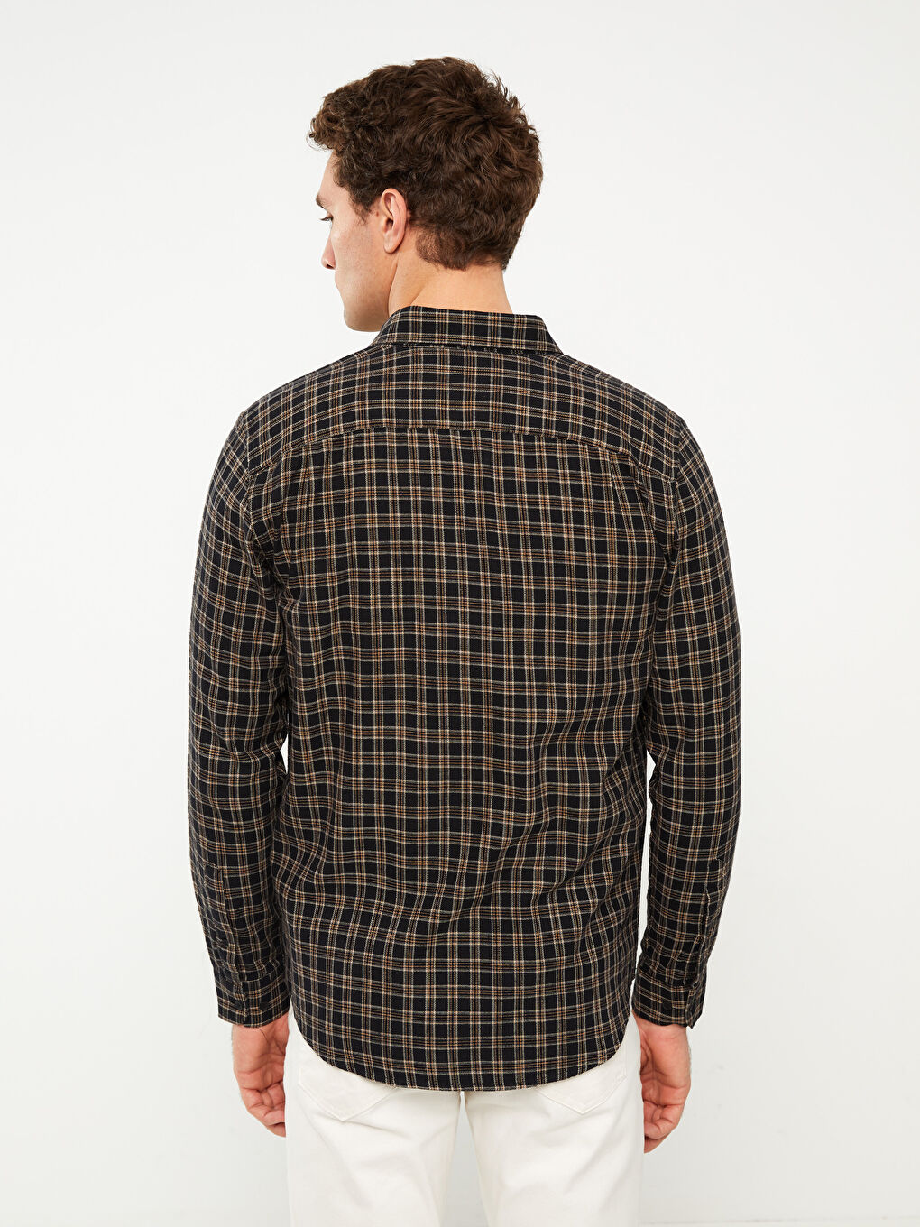 LCWAIKIKI Classic Chemise Popeline Écossais Manches Longues Régulier pour Hommes -S31478Z8-LKX