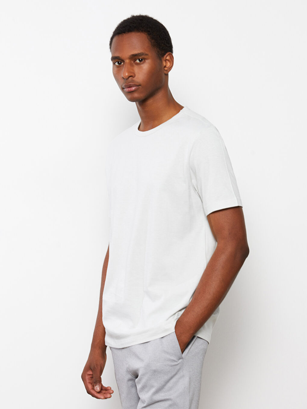 Crew Neck Short Sleeve Men's T-Shirt-1