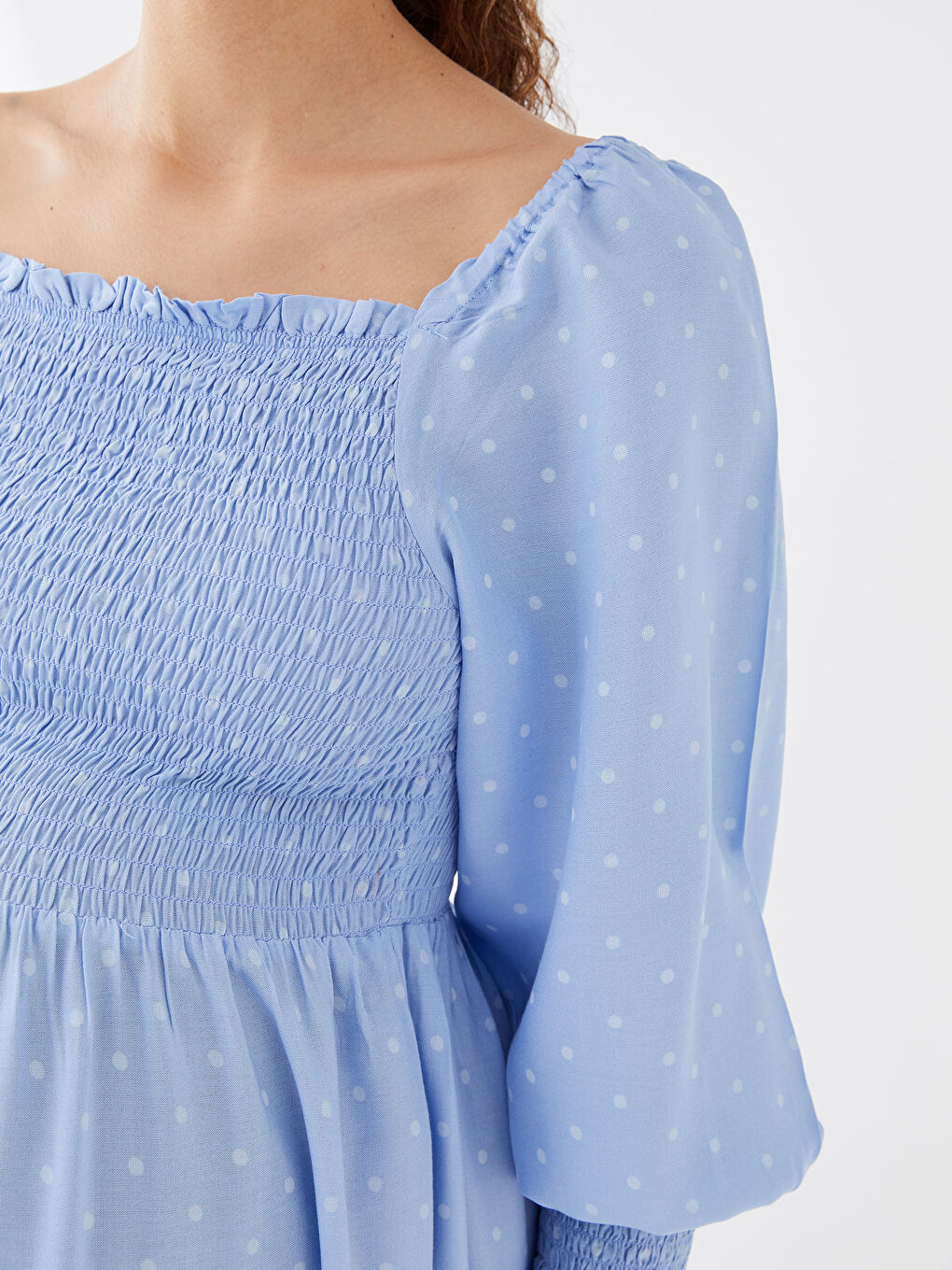 LCWAIKIKI Maternity Square Collar Polka Dot Maternity Dress -S31498Z8-LQQ
