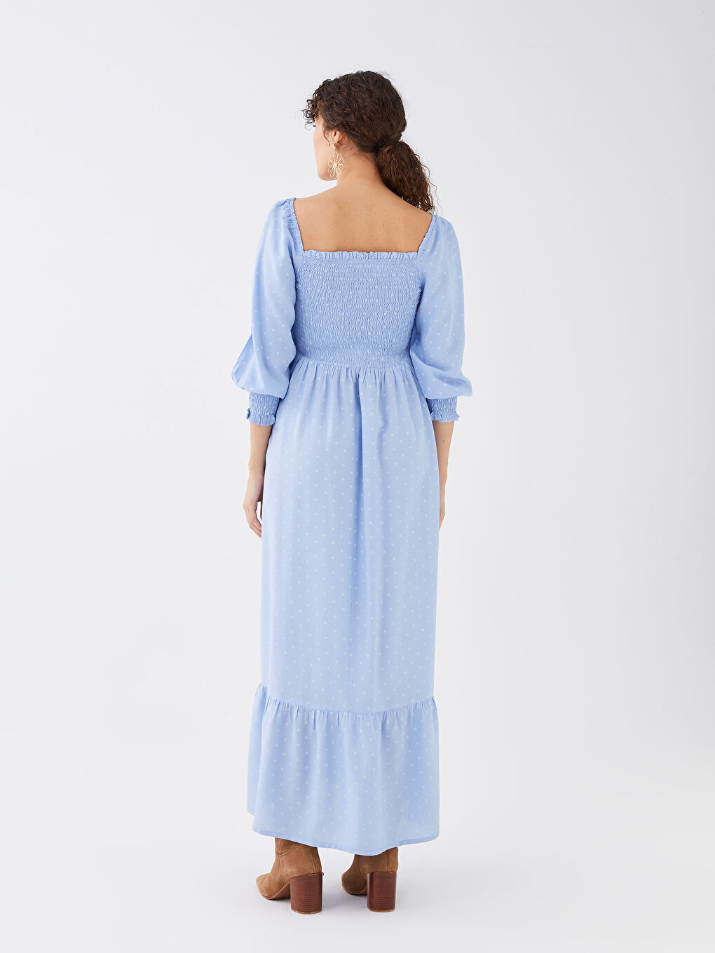 LCWAIKIKI Maternity Square Collar Polka Dot Maternity Dress -S31498Z8-LQQ