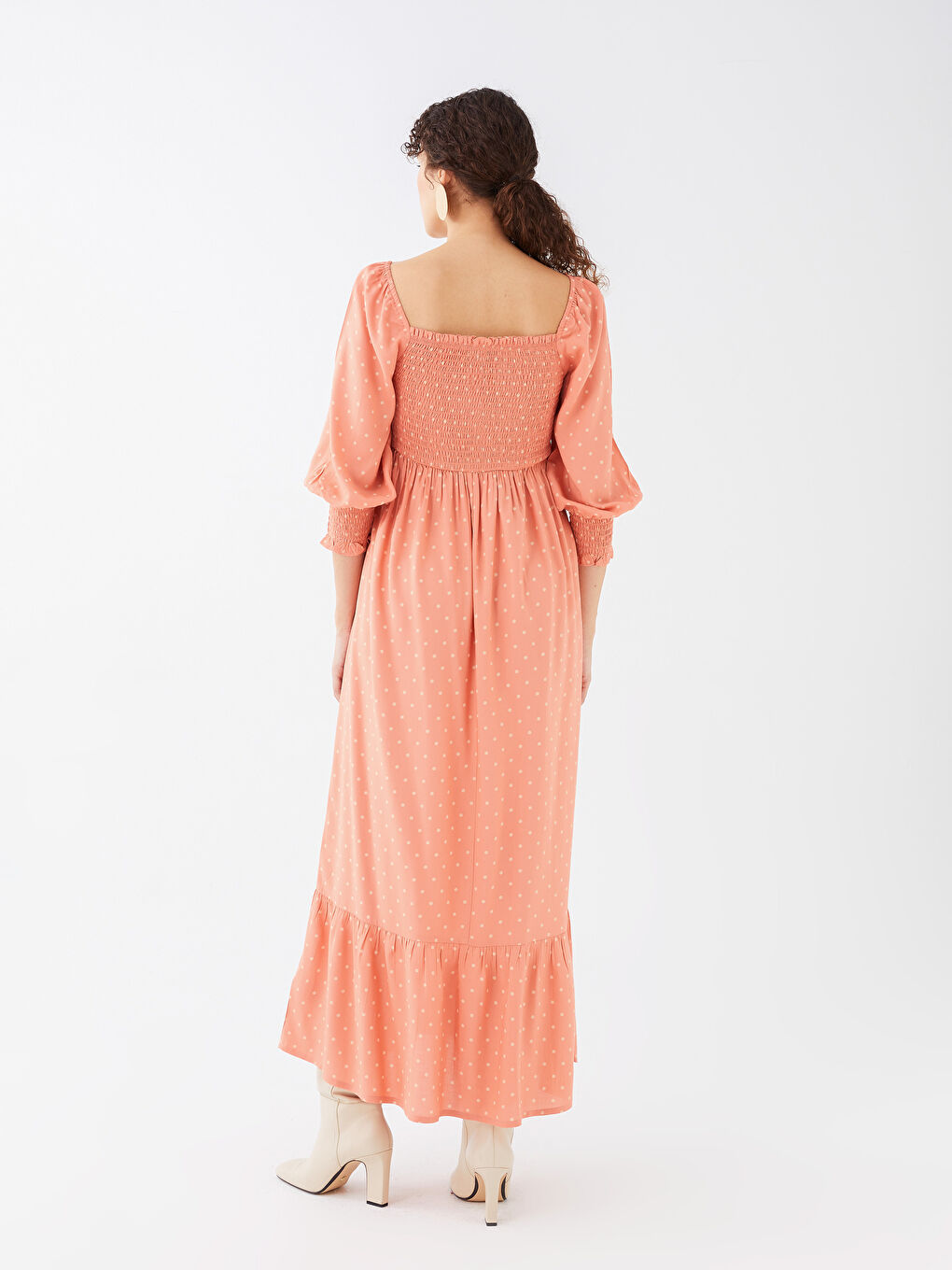 LCWAIKIKI Maternity Square Collar Polka Dot Maternity Dress -S31498Z8-LR8