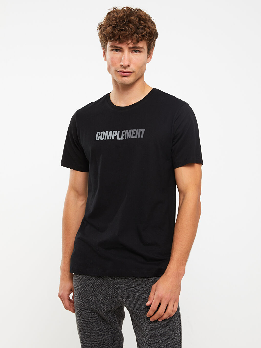 تي شيرت رجال كم قصير كول مدور مطبوع قطن ممشط-2