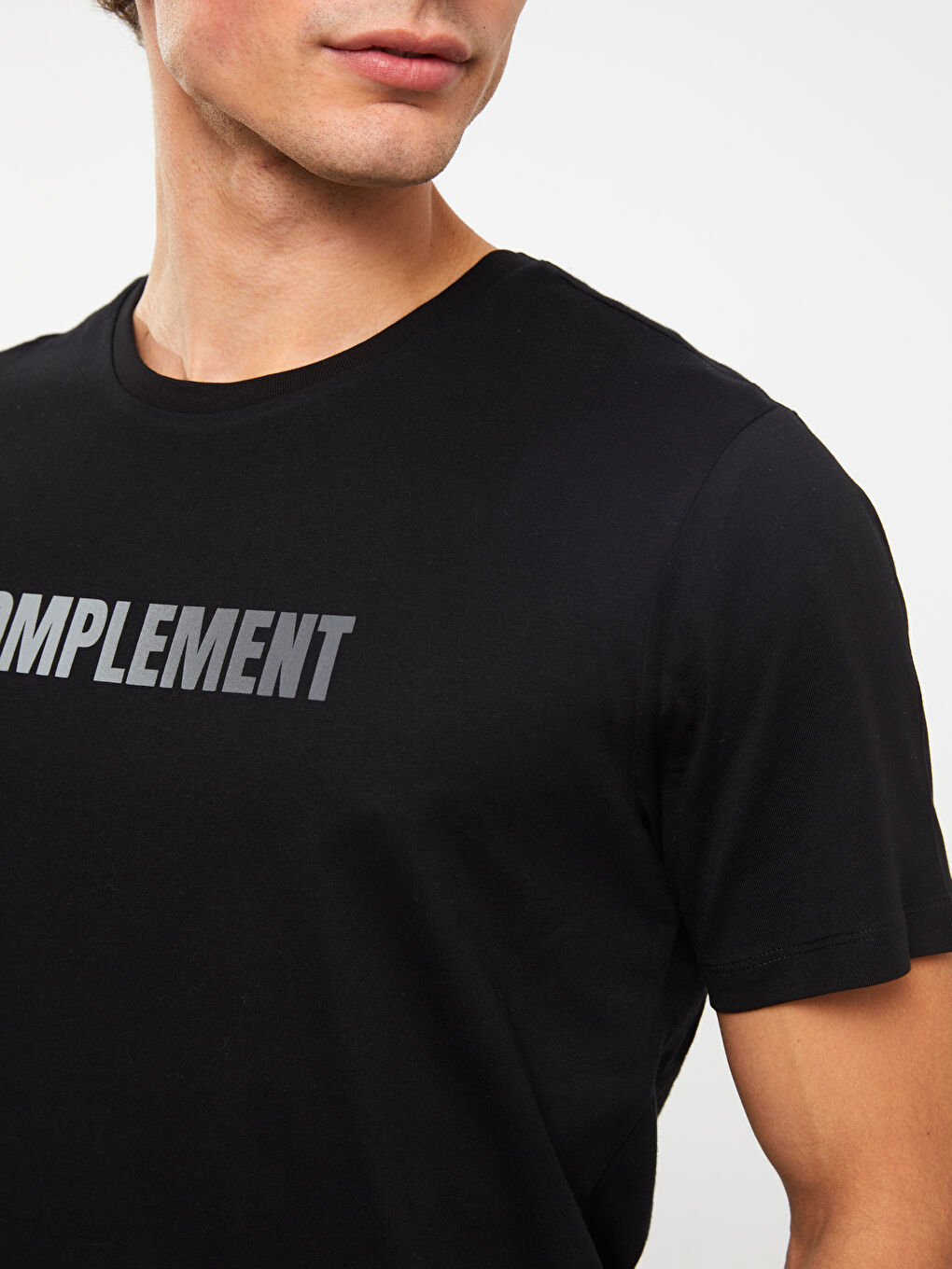 تي شيرت رجال كم قصير كول مدور مطبوع قطن ممشط-3