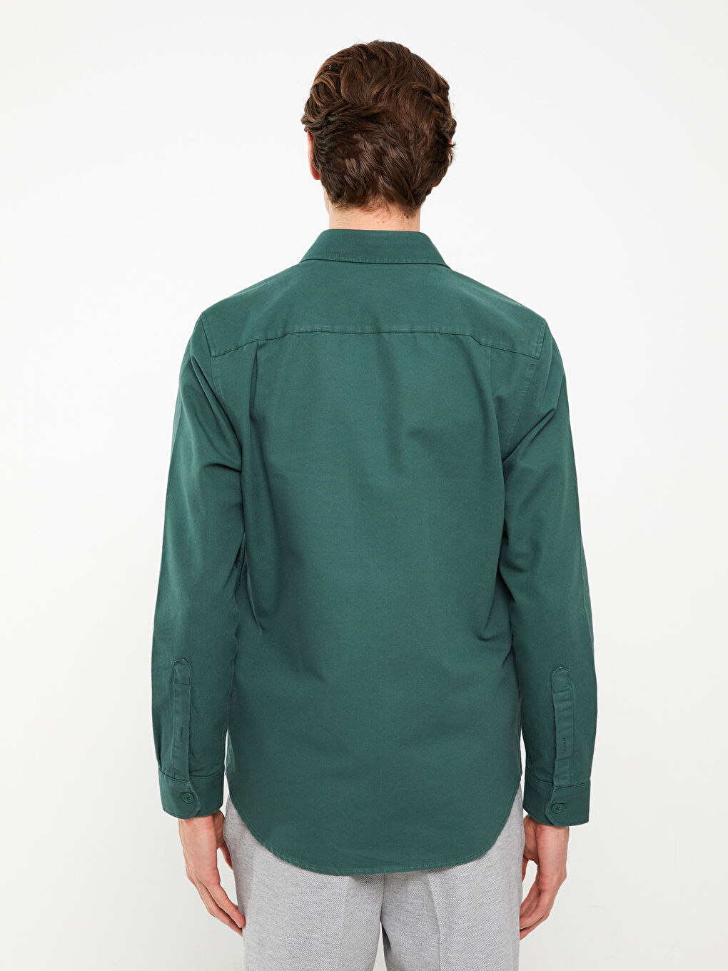 SOUTHBLUE Slim Fit Long Sleeve Gabardine Men's Shirt -S31541Z8-SN2