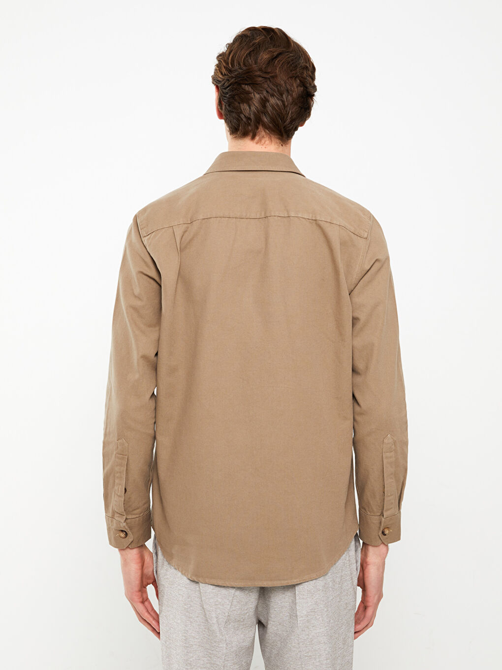 SOUTHBLUE Slim Fit Long Sleeve Gabardine Men's Shirt -S31541Z8-SRW