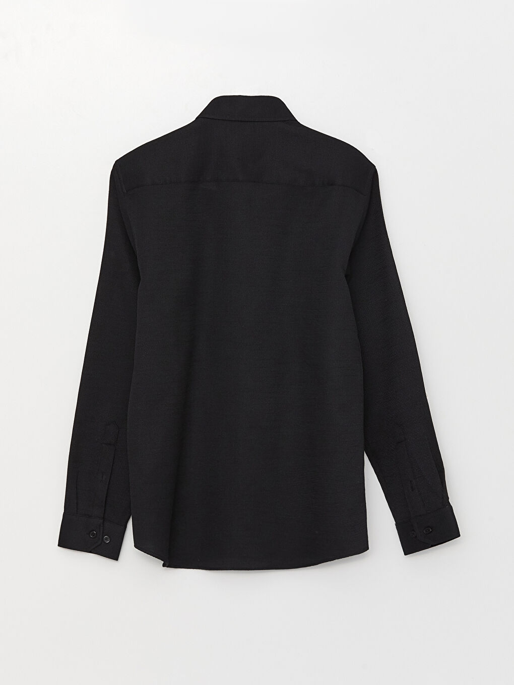 قميص رجالي كم طويل بقماش دوبي بقصة رفيعة-6