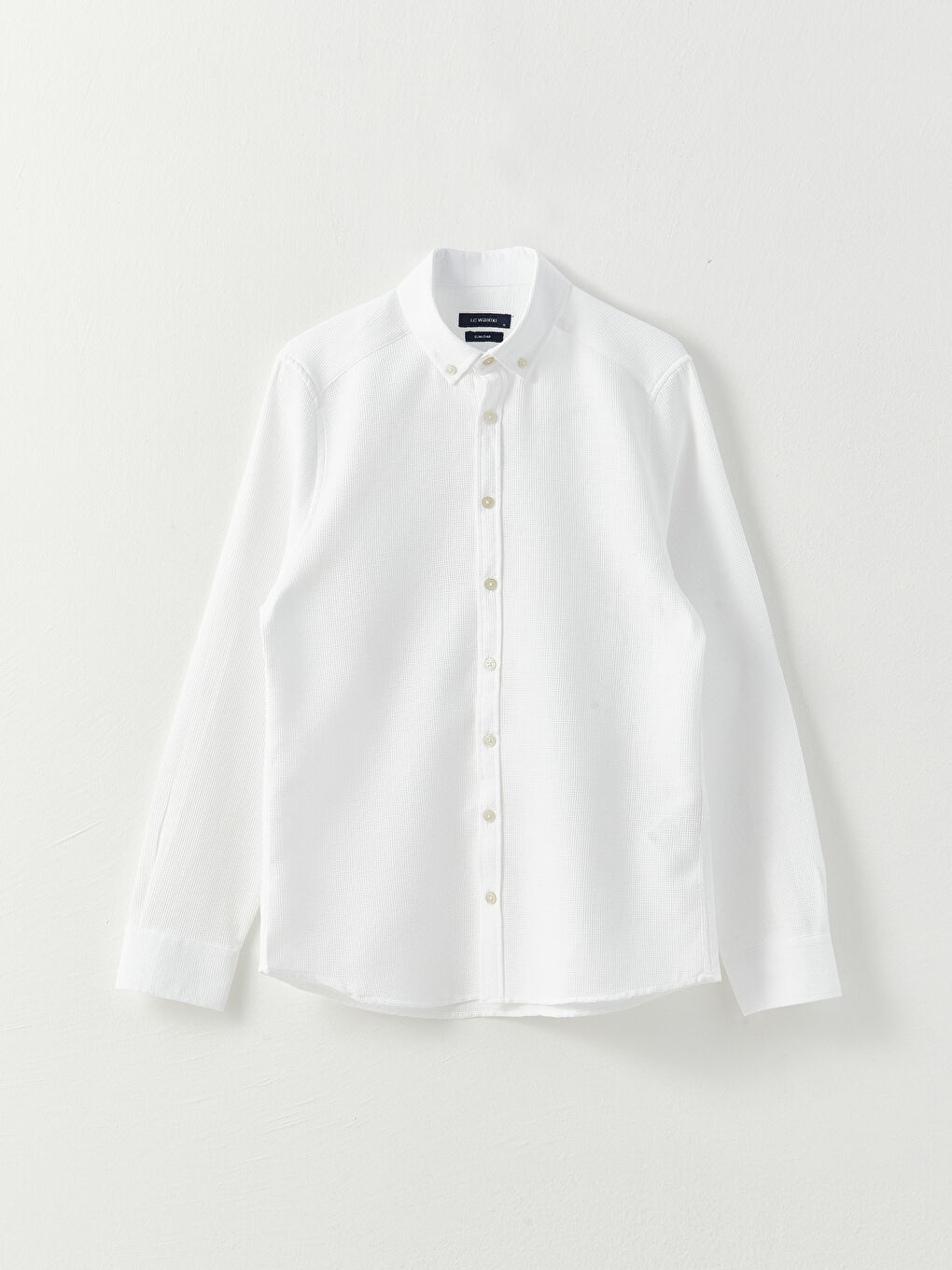 Muška košulja dugih rukava slim fit od dobby tkanine -S31544Z8-Q6K