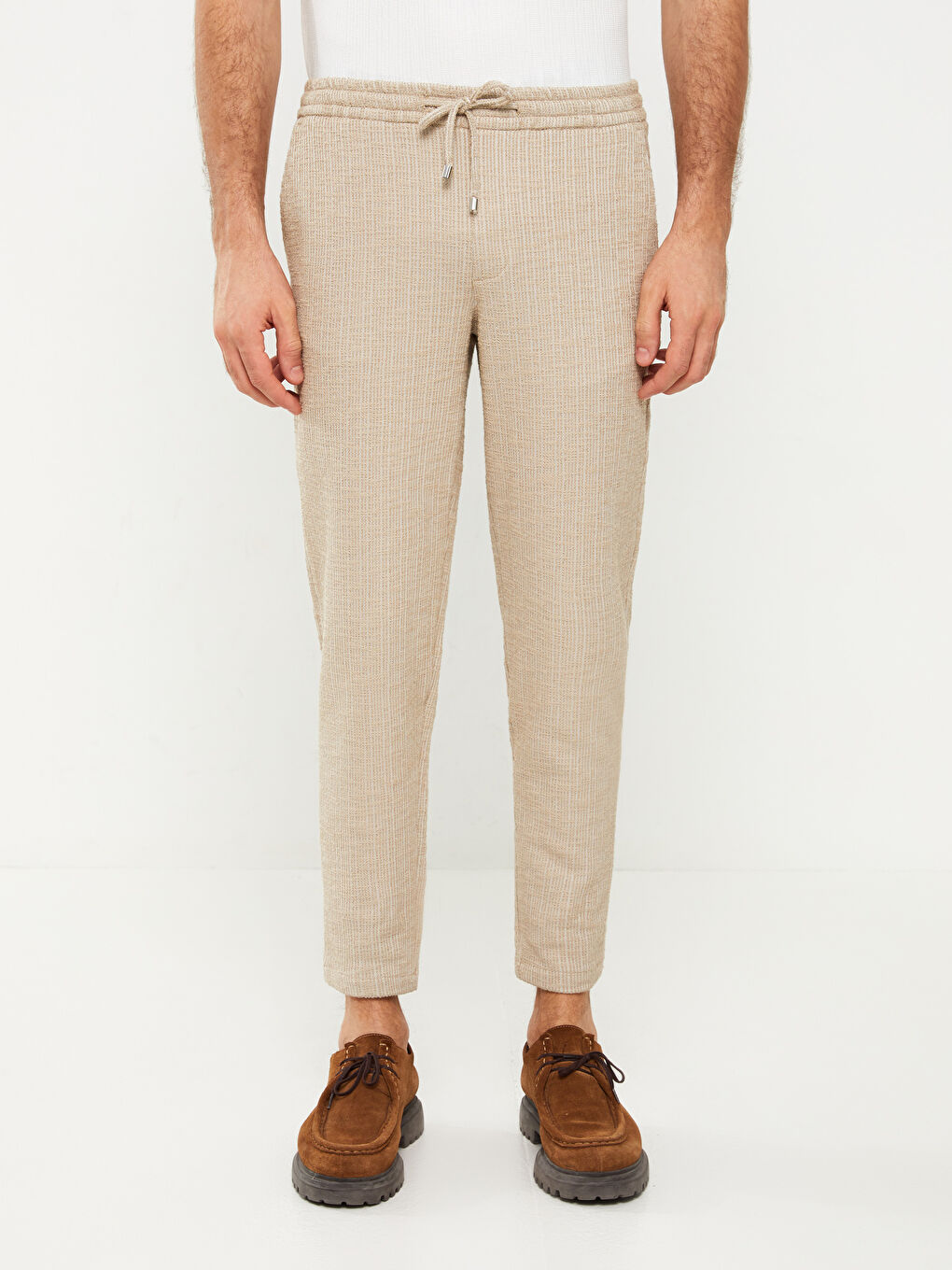 Bej Slim Fit Erkek Pantolon-2