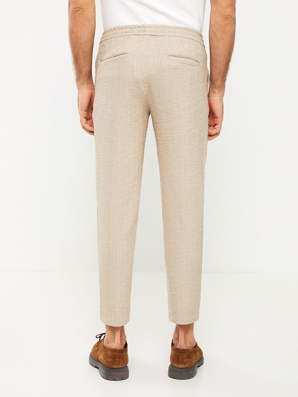 Bej Slim Fit Erkek Pantolon-3