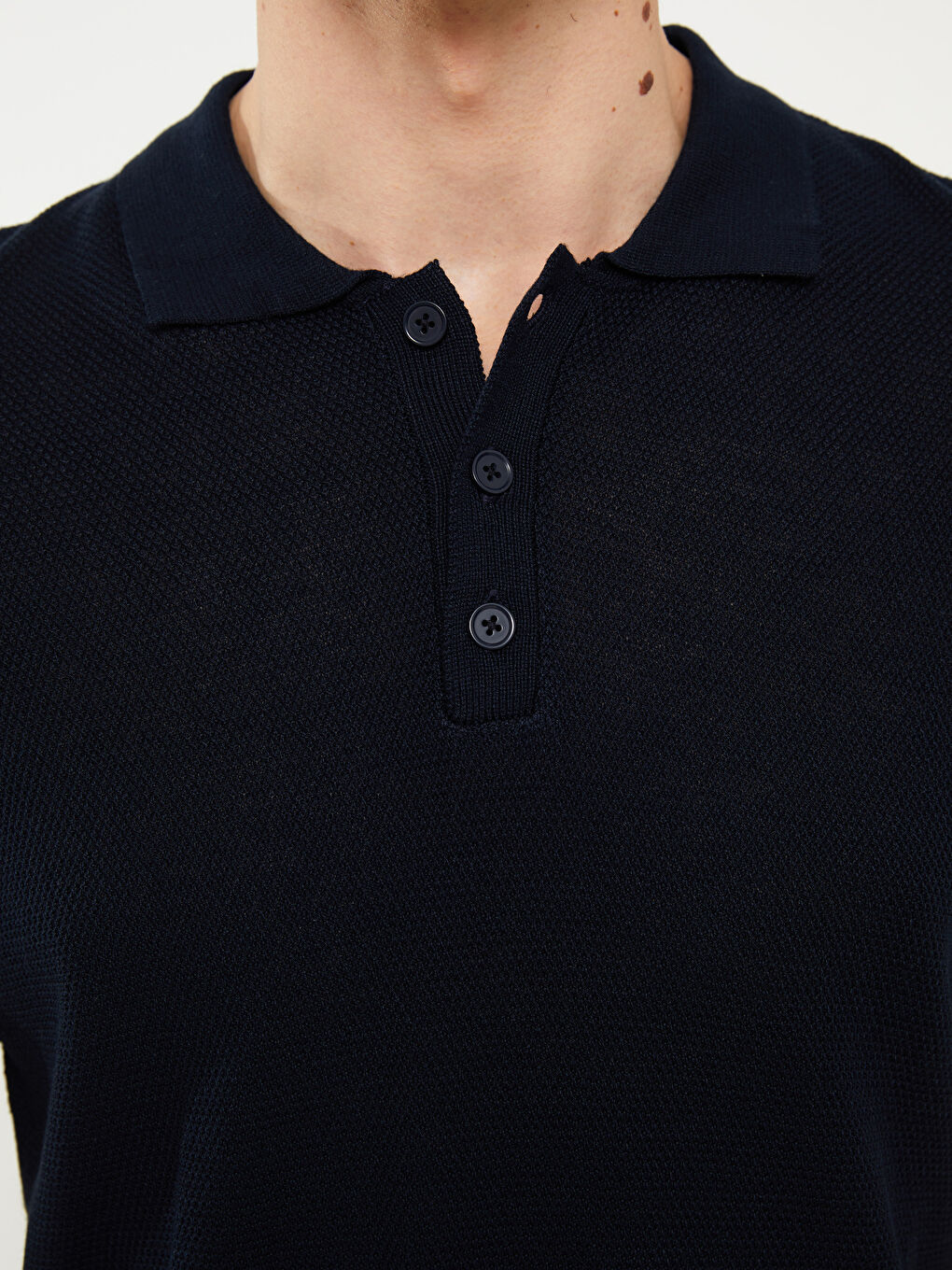 SOUTHBLUE Polo Neck Short Sleeve Men's Knitwear Sweater -S31550Z8-DWP
