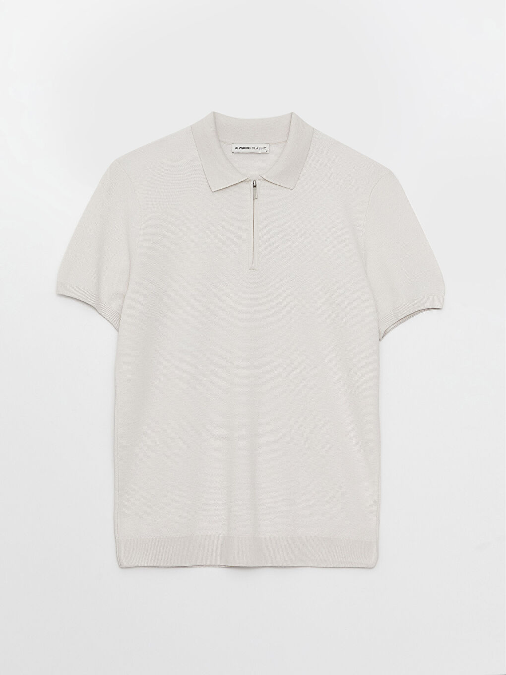 Polo Neck Short Sleeve Men's Knitwear Sweater-4